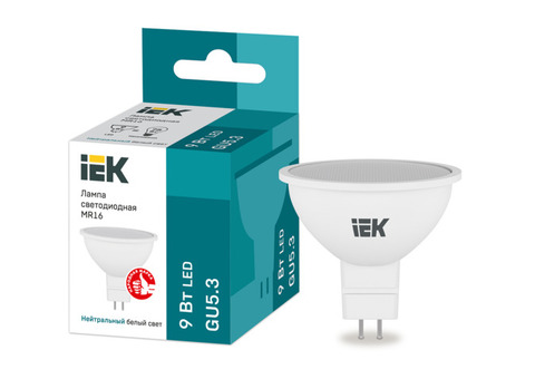 Лампа светодиодная IEK Eco LLE-MR16-9-230-40-GU5 MR16 9W GU5.3 4000К