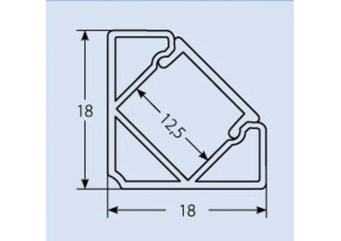 Угловой профиль для светодиодной ленты Uniel UFE-A13 Silver 200 Polybag 200 см