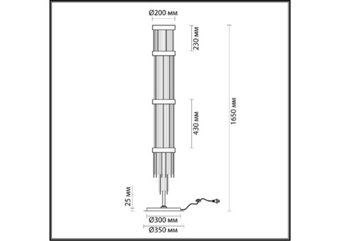 Торшер Odeon Light York 4788/12F E14 12х40W