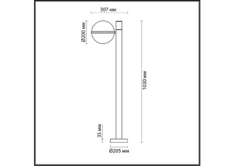 Столб уличный Odeon Light Lomeo 4832/1F