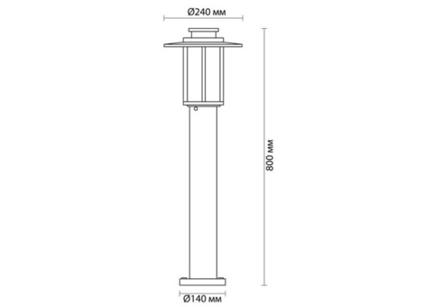 Светильник садово-парковый Odeon Light Mito 4047/1F Nature ODL 18 596 E27 18W белый коричневый