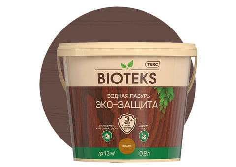 Лазурь водная Текс Bioteks Эко-Защита вишня 0,9 л