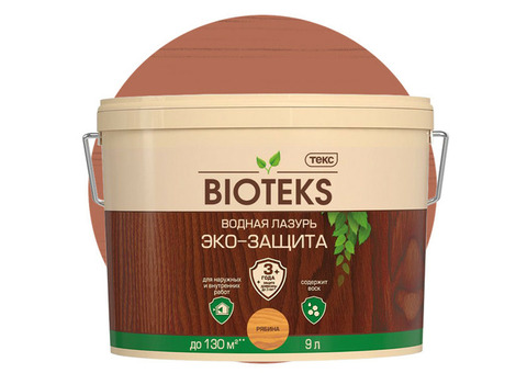 Лазурь водная Текс Bioteks Эко-Защита рябина 9 л