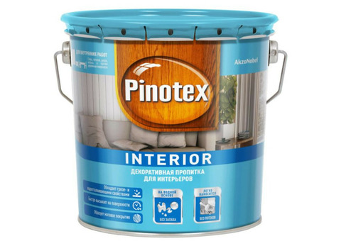 Пропитка декоративная для защиты древесины Pinotex Interior бесцветная 2,7 л