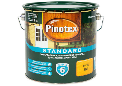 Пропитка декоративная для защиты древесины Pinotex Standard сосна 2,7 л