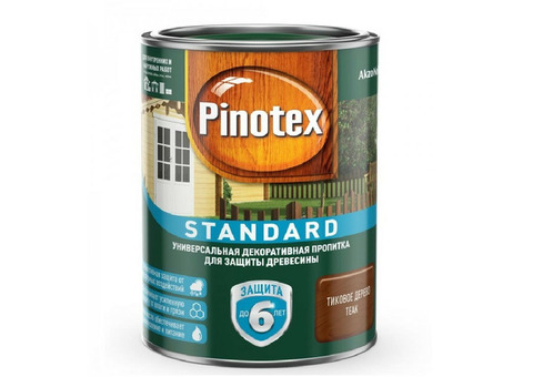 Пропитка декоративная для защиты древесины Pinotex Standard тиковое дерево 2,7 л