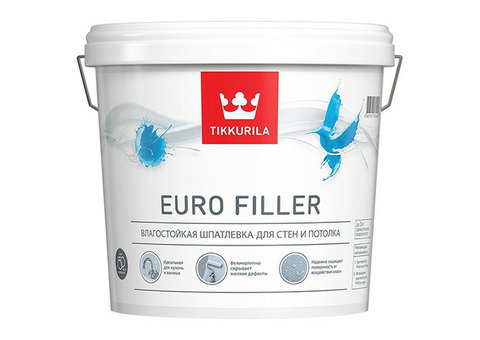 Влагостойкая шпатлевка Tikkurila Euro Filler 10л