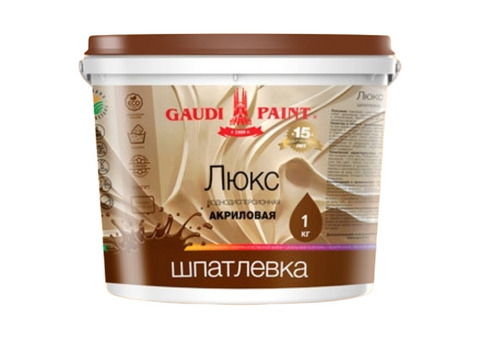 Шпатлевка акриловая фасадная Gaudi Paint Люкс 1,4 кг