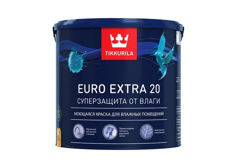 Краска Tikkurila Euro Extra-20 основа А 9 л