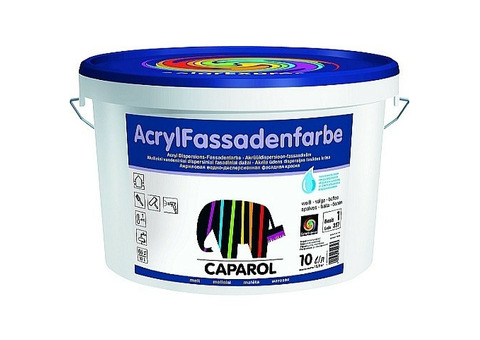 Краска фасадная Caparol AcrylFassadenfarbe BAS 1 белая 10 л