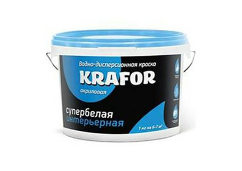 KRAFOR краска в/д интерьерная супербелая 14 кг 1 альфа 42762