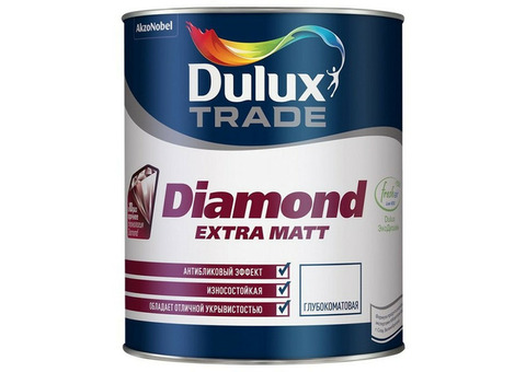 Краска Dulux Trade Diamond Extra Matt глубокоматовая база BW 1 л