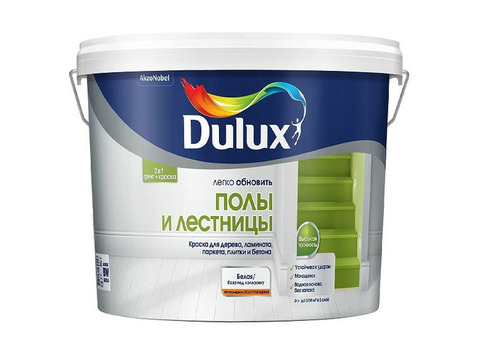 Краска Dulux Легко обновить Полы и лестницы база BC полуглянцевая 9 л