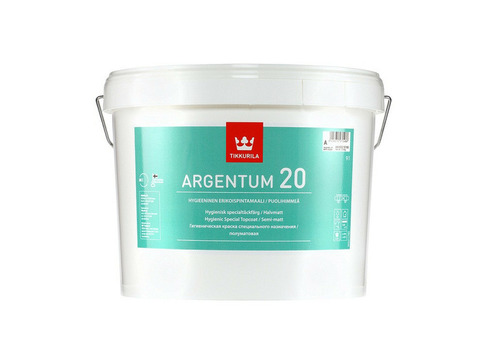 Краска Tikkurila Argentum 20 антимикробная полуматовая база А 9 л