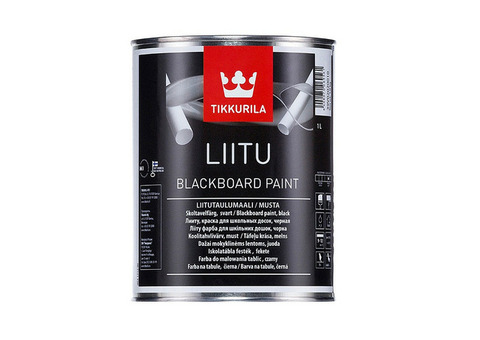 Краска Tikkurila Liitu для школьных досок матовая черная 1 л