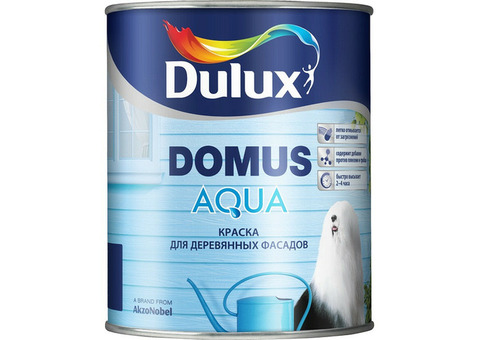 Краска акриловая Dulux Domus Aqua для деревянных фасадов база BW полуматовая 1 л