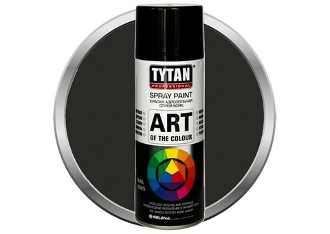 Краска акриловая Tytan Professional Art of the colour аэрозольная черная матовая 9004 400 мл