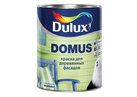 Краска для деревянных фасадов Dulux Domus база BС полуглянцевая 2,25 л