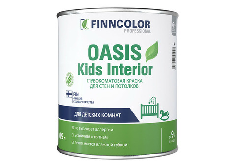 Краска для детских комнат Finncolor Oasis Kids Interior 9 л белая