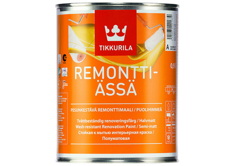 Краска для интерьеров Tikkurila Remontti Assa A 0,9 л