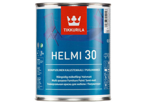 Краска для мебели Tikkurila Helmi 30 основа А 0,9 л