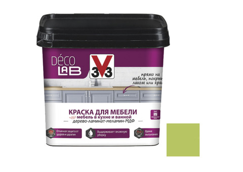 Краска для мебели V33 Decolab салатовая 0,75 л