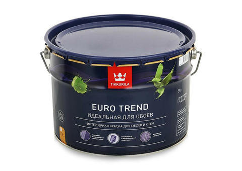 Краска для обоев и стен Tikkurila Euro Trend основа А 9 л