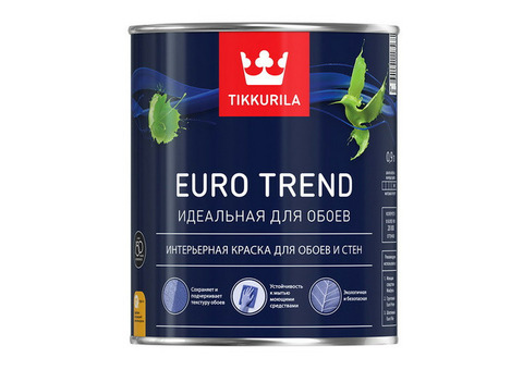 Краска для обоев и стен Tikkurila Euro Trend основа С 0,9 л