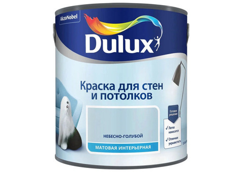 Краска для стен и потолков Dulux Небесно-голубой матовая 2,5 л