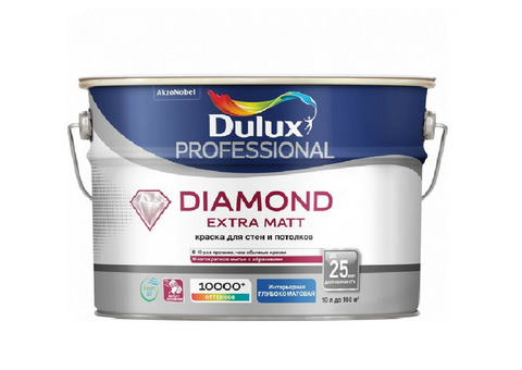 Краска для стен и потолков водно-дисперсионная Dulux Diamond Matt матовая база BW 10 л