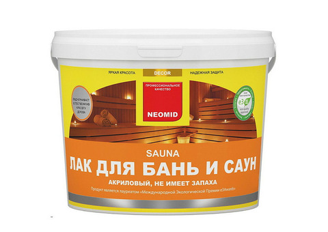 Лак акриловый Neomid Sauna 1 л