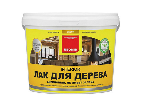 Лак акриловый для древесины Neomid Interior 1 л