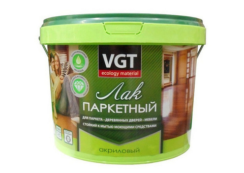 Лак акриловый паркетный VGT глянцевый 9 кг