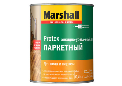 Лак паркетный Marshall Protex глянцевый 0,75 л