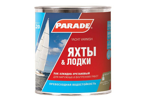 Лак яхтный алкидно-уретановый Parade L20 Яхты & лодки глянцевый 2,5 л