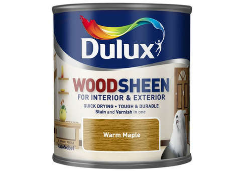 Лак-морилка на водной основе Dulux Woodsheen по дереву полуматовый теплый клен 0,25 л