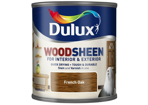 Лак-морилка на водной основе Dulux Woodsheen по дереву полуматовый французский дуб 0,75 л