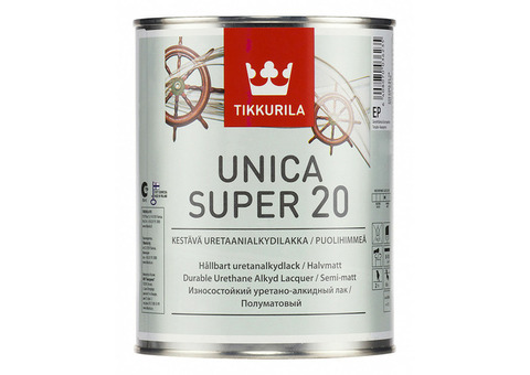 Лак универсальный Tikkurila Unica Super 20 полуматовый 0,225 л 700003016