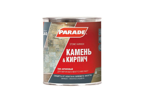 Лак для камня и кирпича Parade L40 глянцевая 0,75 л