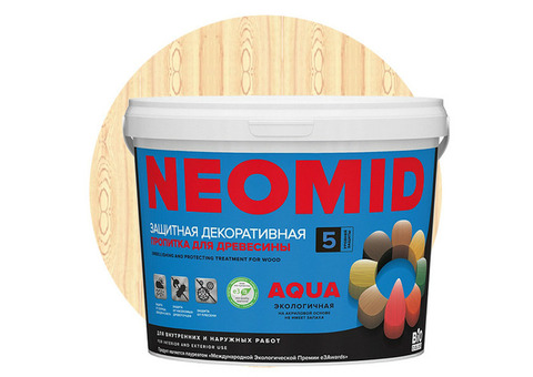 Пропитка для древесины Neomid Bio Color Aqua бесцветная 2,3 л