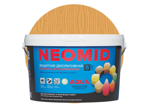 Пропитка для древесины Neomid Bio Color Aqua Золотая сосна 9 л