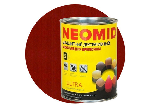 Пропитка для древесины Neomid Bio Color Ultra Рябина 0,9 л