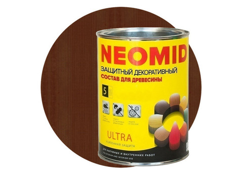 Пропитка для древесины Neomid Bio Color Ultra Тик 0,9 л