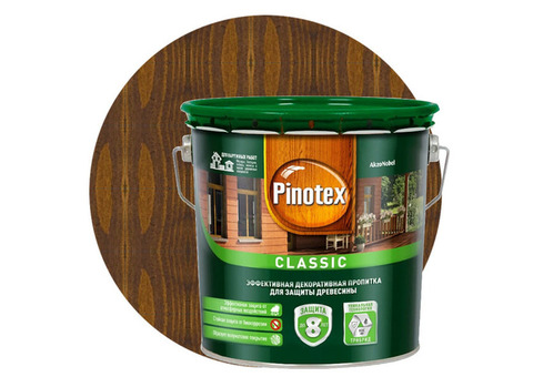 Пропитка для древесины Pinotex Classic Орех 2,7 л