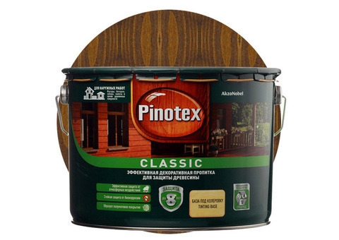 Пропитка для древесины Pinotex Classic Орех 9 л