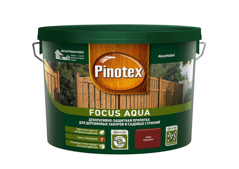 Пропитка для древесины Pinotex Focus Aqua Рябина 2,5 л