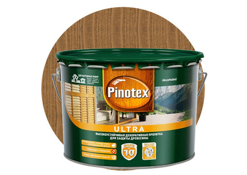 Пропитка для древесины Pinotex Ultra Тик 9 л