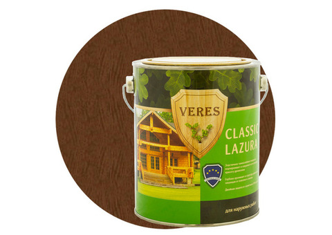 Пропитка для древесины Veres Classic Lazura № 8 Дуб темный 10 л