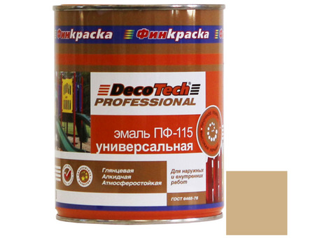 Эмаль DecoTech Professional ПФ-115 Ral 1001 бежевая глянцевая 0,9 кг