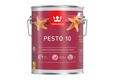 Эмаль Tikkurila Pesto 10 матовая база А 2,7 л